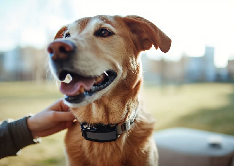 Collier connect&eacute; chien