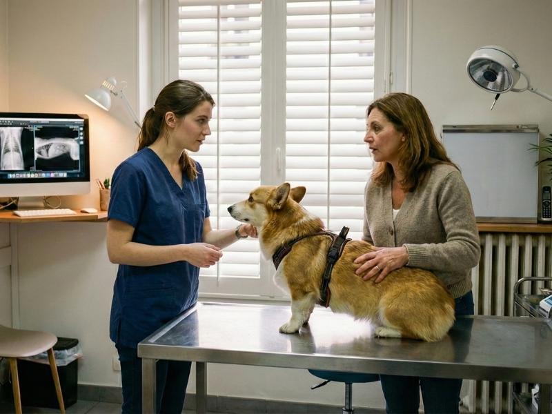 V&eacute;t&eacute;rinaire en consultation